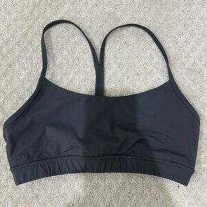 Dark grey double lined sports bra